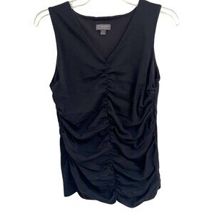 Vintage | Classiques Entier | Ruched | Black | V Neck Top | Size L
